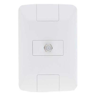 Tomada Coaxial Tv/video - Linha Aria - Tramontina - Branco - Modular - Fixação Facilitada