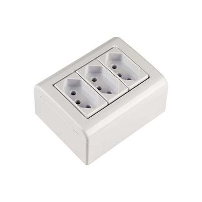 Conjunto 3 Tomadas 20a Tramontina Linha Lizflex - Kit Elétrico Residencial