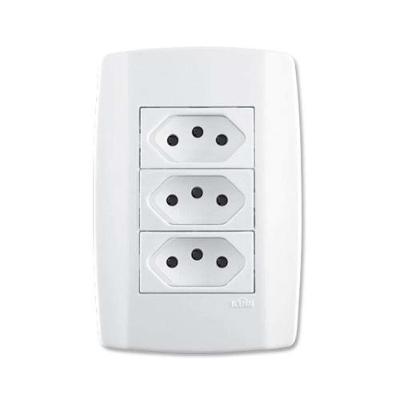 Conjunto 3 Tomadas 3p 20a Slim Ilumi - Kit Elétrico Residencial