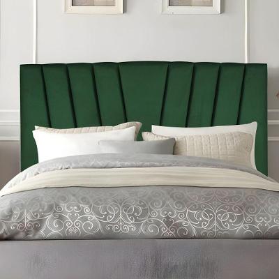 Cabeceira Solteiro Cama Box Estofada 90 Cm Antonella Suede Verde