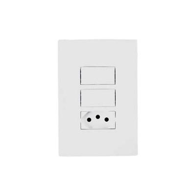 Interruptor Simples + Tomada 10a - Conjunto 2 Peças - Linha I9 - Ilumi