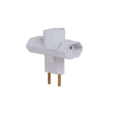 Pino Três Saídas 2p 10a Branco - Ilumi Para Tomadas De Energia