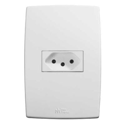 Tomada 3p 10a Mec-plus 190x80x40mm - Mectronic - Design Clean - Modular - Anti-uv