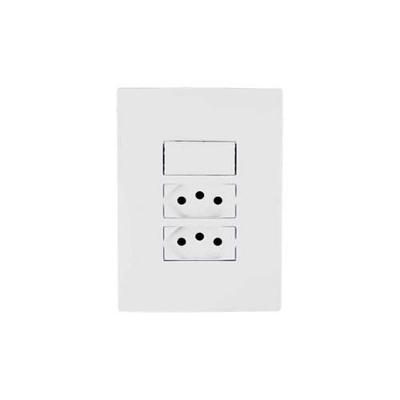 Interruptor Simples + 2 Tomadas 10a Linha I9 Ilumi - Conjunto Elétrico