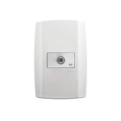 Tomada Coaxial Tv/vídeo Slim Para Cabos Rg6 E Rg59 - Conjunto Ilumi