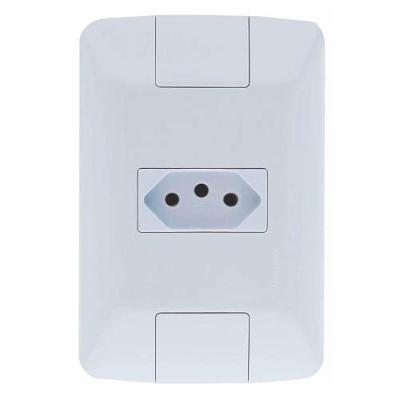 Conjunto Tomada 20a Linha Aria Tramontina Placa Branca Modular Suporte Fixação Facilitada