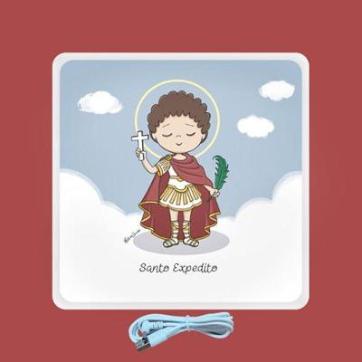 Ilumine Sua Fé Com A Luminária Usb Compacta De Santo Expedito - Estilo E Conforto!