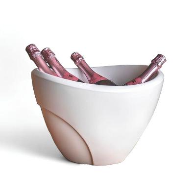 Balde De Gelo Elegante Para 4 Garrafas – 13l Com Parede Dupla Branca, Ideal Para Manter Suas Bebidas Geladas Em Qualquer Ocasião!