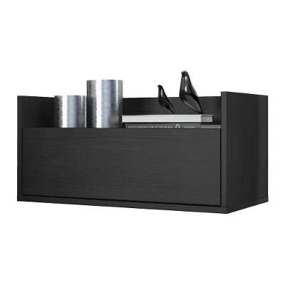 Mesa De Cabeceira 60Cm Suspensa Multimóveis V3626 Preta Preto