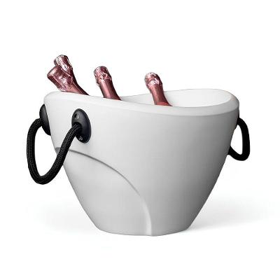 Balde De Gelo Luxo Para 4 Garrafas - 13l Com Alça - Perfeito Para Festas E Comemorações, Mantenha Suas Bebidas Geladas E Elegantes!