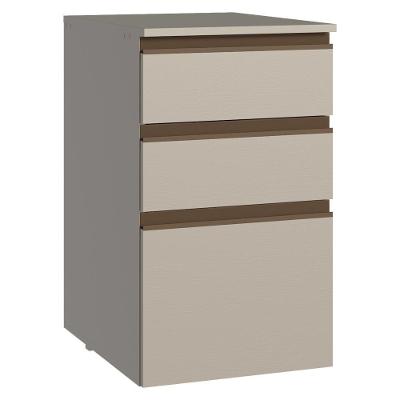 Balcão De Cozinha 40 Cm 3 Gavetas Suspenso Nice Madesa Crema