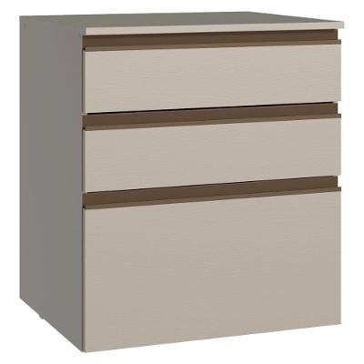 Balcão De Cozinha 60 Cm 3 Gavetas Suspenso Nice Madesa Crema