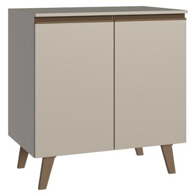 Balcão De Cozinha 80 Cm 2 Portas Com Pés Nice Madesa Crema