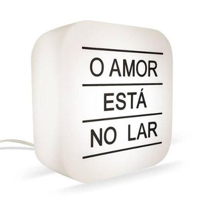 Luminária Box Amor E Luz - Estilo E Aconchego Para O Seu Lar