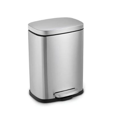 Lixeira De Pedal Compacta 5l Em Aço Inoxidável Com Balde Interno Removível - Praticidade E Elegância Para Sua Cozinha!