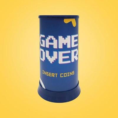 Luminária De Mesa Hug Azul - Edição Game Over: Ilumine Sua Jogatina Com Estilo!
