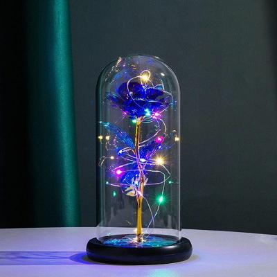 Rosa Iluminada: Luminária Com Cúpula De Vidro E Led Roxo Para Encantar Seu Ambiente
