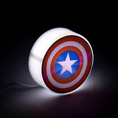 Luminária Led Circular Usb Do Capitão América - Ilumine Seu Mundo Heroicamente!