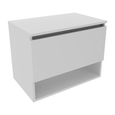 Gabinete Banheiro 1 Porta 60Cm Suspenso Multimóveis Vcr10086 Branco Branco