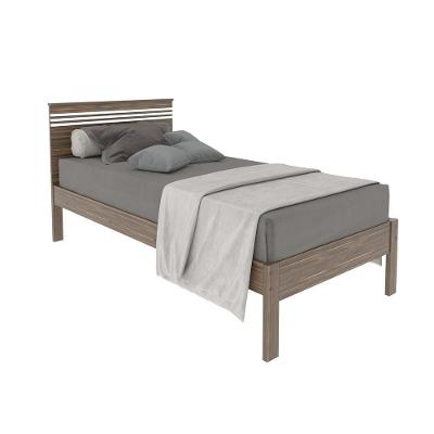 Cama De Solteiro Para Colchão 88 X 188Cm Multimóveis Vcr35014 Nogal/Branco Nogal/Branco
