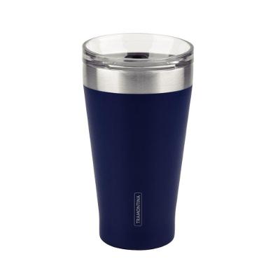 Copo Térmico Exata Em Aço Inox Azul Com Tampa 550 Ml Tramontina 61646/525