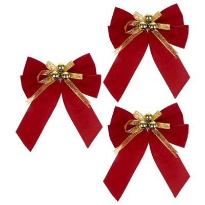 Laços Decorativos Elegantes Para Natal - Conjunto Com 3 Peças (11x14cm)
