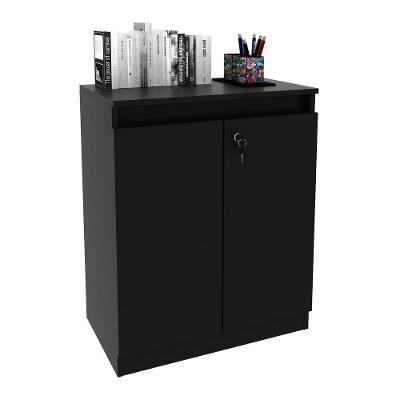 Balcão Escritório Com Chave Multimóveis Vcr25046 Preto Preto