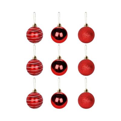 Conjunto De Bolinhas Vermelhas Texturizadas Para Decorar Sua árvore De Natal - Um Toque De Elegância E Charmepara Um Natal Inesquecível!