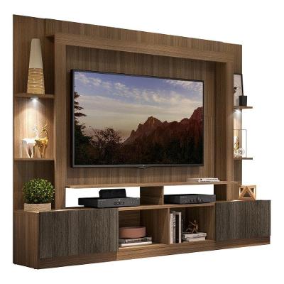 Estante Com Suporte Tv 65" E Leds Berlim Multimóveis V3384 Madeirada/Tenerife Madeirado/Tenerife