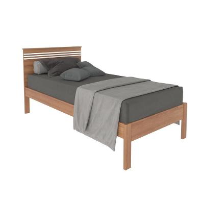 Cama De Solteiro Para Colchão 88 X 188Cm Multimóveis Vcr35014 Amêndoa/Branco Amêndoa/Branco