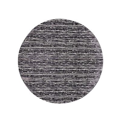 Tapete Sala Turco Glamour 04 Preto 2,00m Redondo Edantex