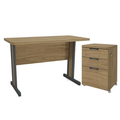 Mesa Escritorio 150 Cm E Gaveteiro 3 Gavetas Versatil Kappesberg Itapua