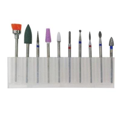 Kit 10 Brocas Diamantadas Profissional Manicure Alongamento