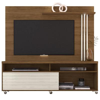 Estante Home Tv 65 Polegadas 2 Portas 182cm Frizz Madetec Naturale Off White