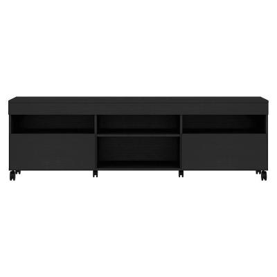 Rack Com Rodízios Para Tv Até 65´´ Com 2 Portas Preto