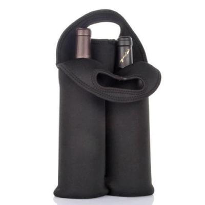 Bolsa Termica 2 Garrafas Porta Vinho Wine Bag Sacola Champanhe Neopreme Acolchoada Portatil Com Alça Luxo