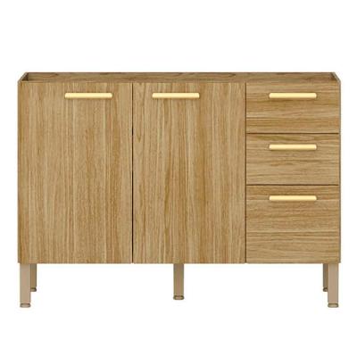 Balcao Para Pia 3 Portas 2 Gavetas 120 Cm Urbane Ktp Freijo
