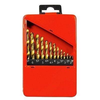 Kit Maleta Ferramentas Com Jogo 13 Brocas Aco Rapido Ar Metal 1,6 A 6,5 Mm Para Metal Quantidade 1 Peça