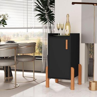 Armário Balcão Multiuso Poseidon Com 1 Porta Preto