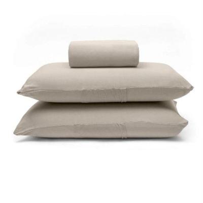 Jogo De Cama Buettner Casal Malha 100% Algodão Basic Liso 3 Peças Trigo