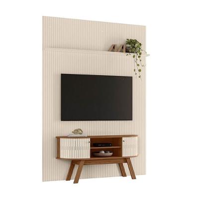 Composição New Silverstone Bancada E Painel Para Tv 65 Polegadas - Madetec Naturale Off White