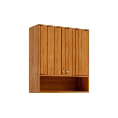 Armário Aéreo P- Cozinha Divina C- 2 Portas Ripadas 80 Cm Cinamomo - Mgm