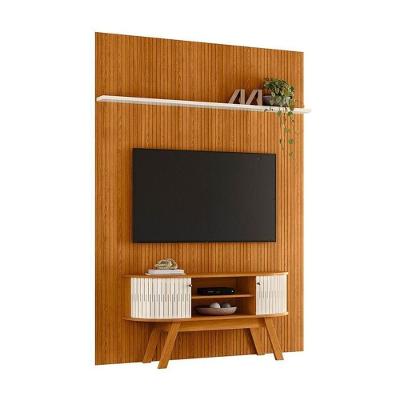 Composição New Silverstone Bancada E Painel Para Tv 65 Polegadas - Madetec Cinamomo Off White