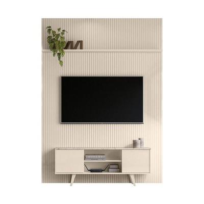 Composição New Panorama Bancada E Painel Para Tv De 65 Polegadas - Madetec Cor:calacata Off White
