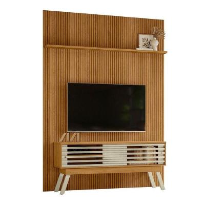 Composição Frizz New Premium Bancada E Painel Para Tv 65 Polegadas Com Portas - Madetec Cumaru Opala