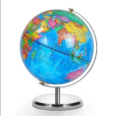 Globo Terrestre Giratorio Politico Mapa Mundi Grande 22cm Base Aluminio Escolar Estudo Decoracao De Mesa Vintage Luxo