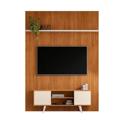 Composição New Panorama Bancada E Painel Para Tv De 65 Polegadas - Madetec Cinamomo Off White