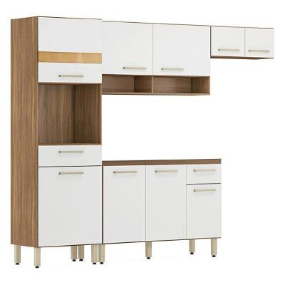 Cozinha Compacta Dama 4 Peças Amêndola Branco - Demóbile
