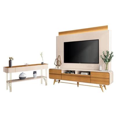 Estante Home Theater Nobre E Aparador Vivant Off White Cinamomo – Hb Móveis