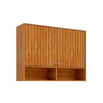 Armário Aéreo P- Cozinha Divina C- 2 Portas Ripadas 120 Cm Cinamomo - Mgm
